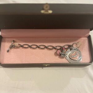 Juicy Couture Silver Charm Bracelet.